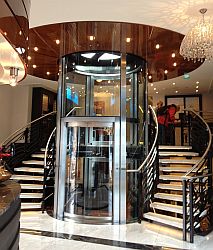 Elevator and lobby on board