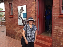 In front of Mandela's home in Soweto