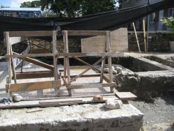 Excavation of the mikvah
