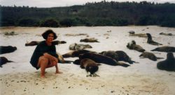 Phyllis with sea lions